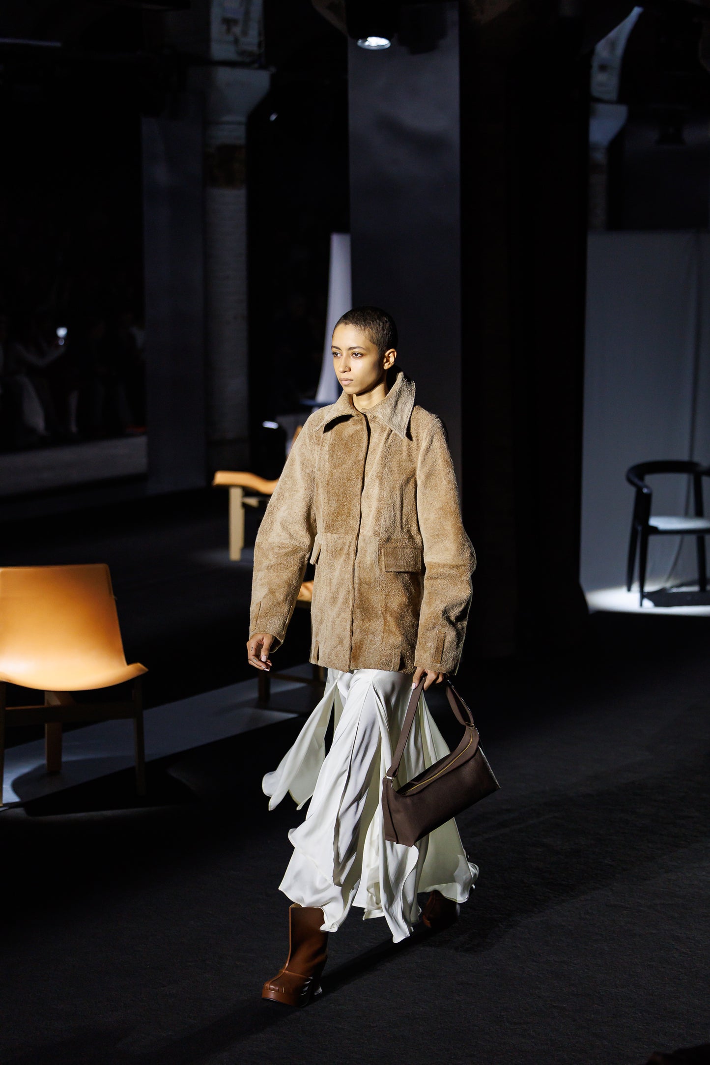 Beige Suade Leather jacket