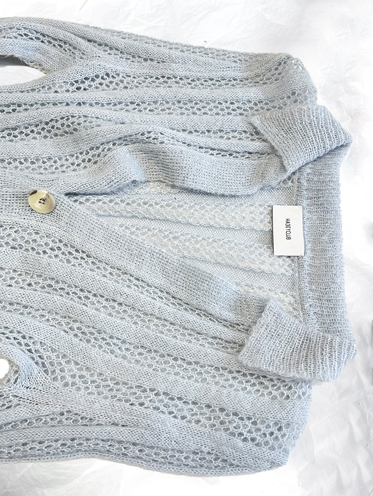 Soft Blue Knit Mohair Jumper