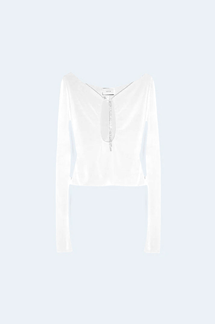 White Blouse With Chain Detail