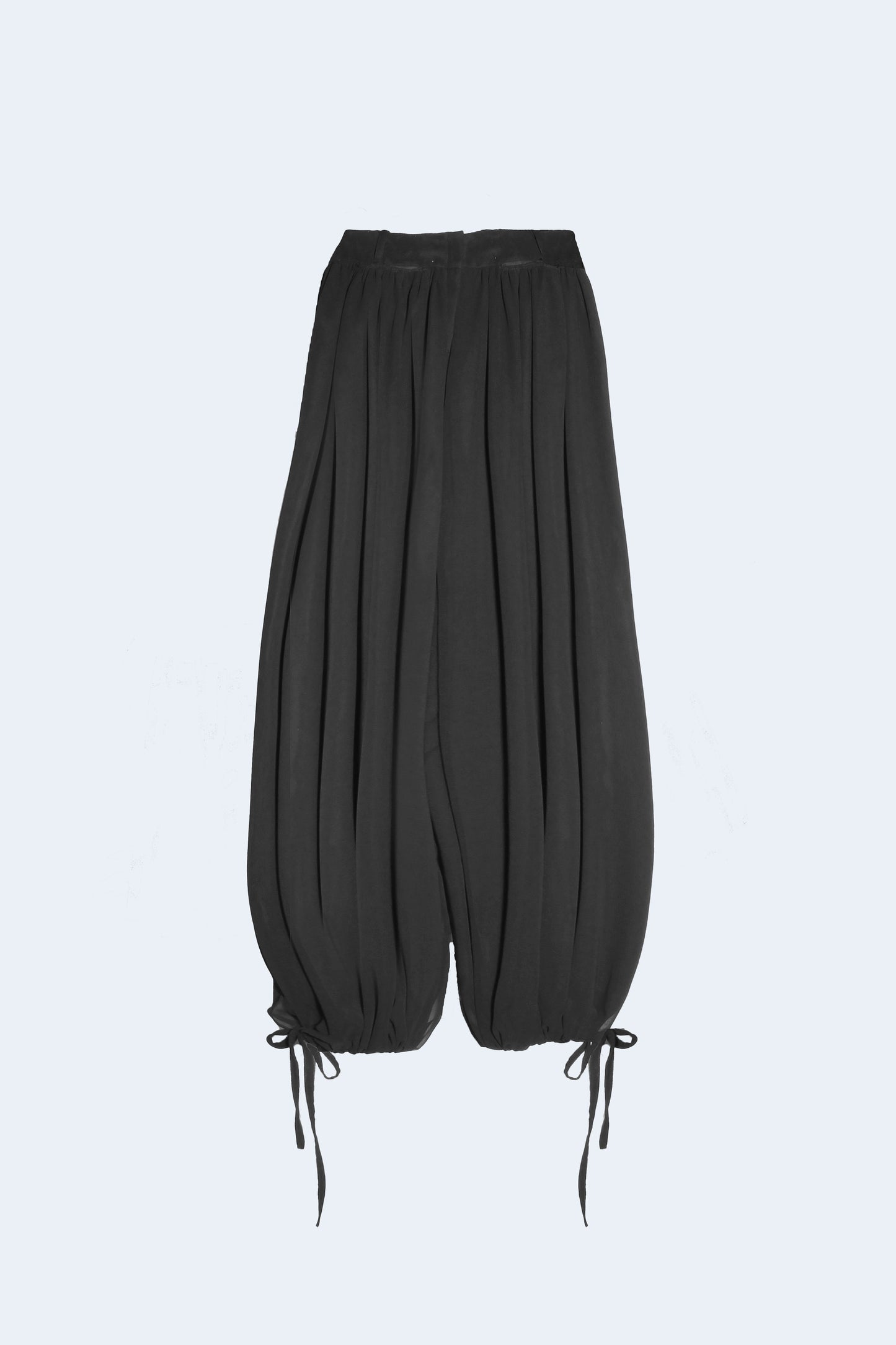 Black Gauze Baggy Pants