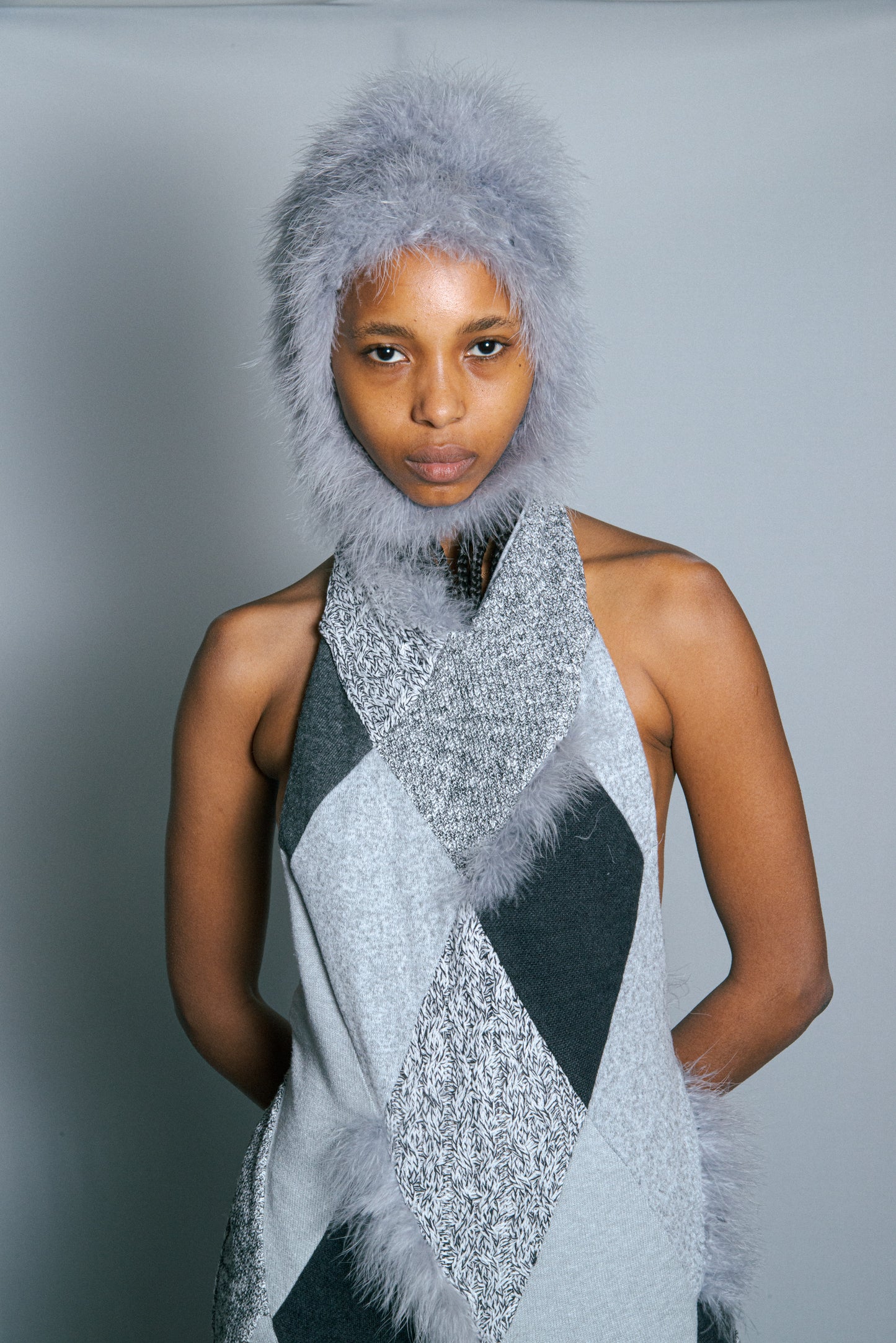 Grey Long Knit Dress