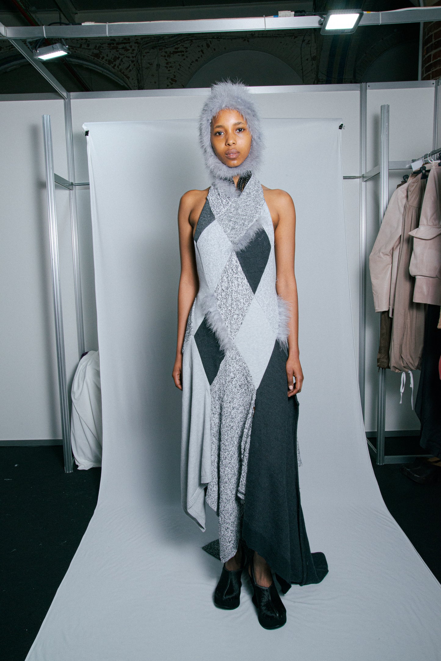 Grey Long Knit Dress