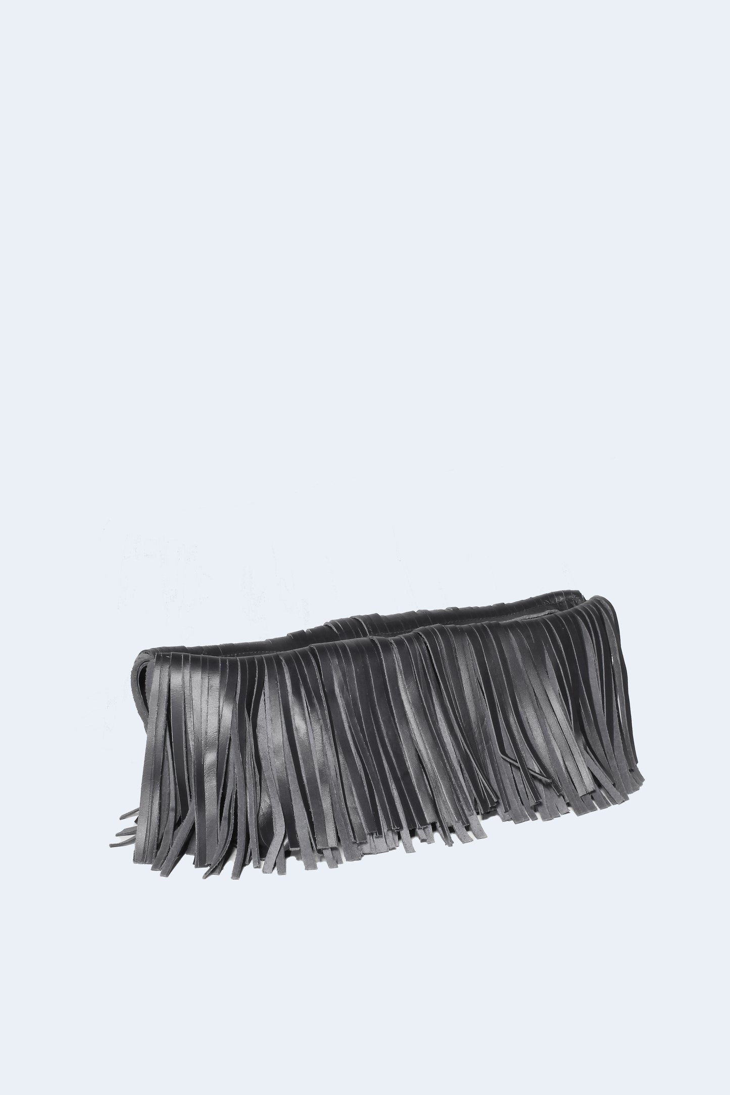 Black Fringes Baguette Bag