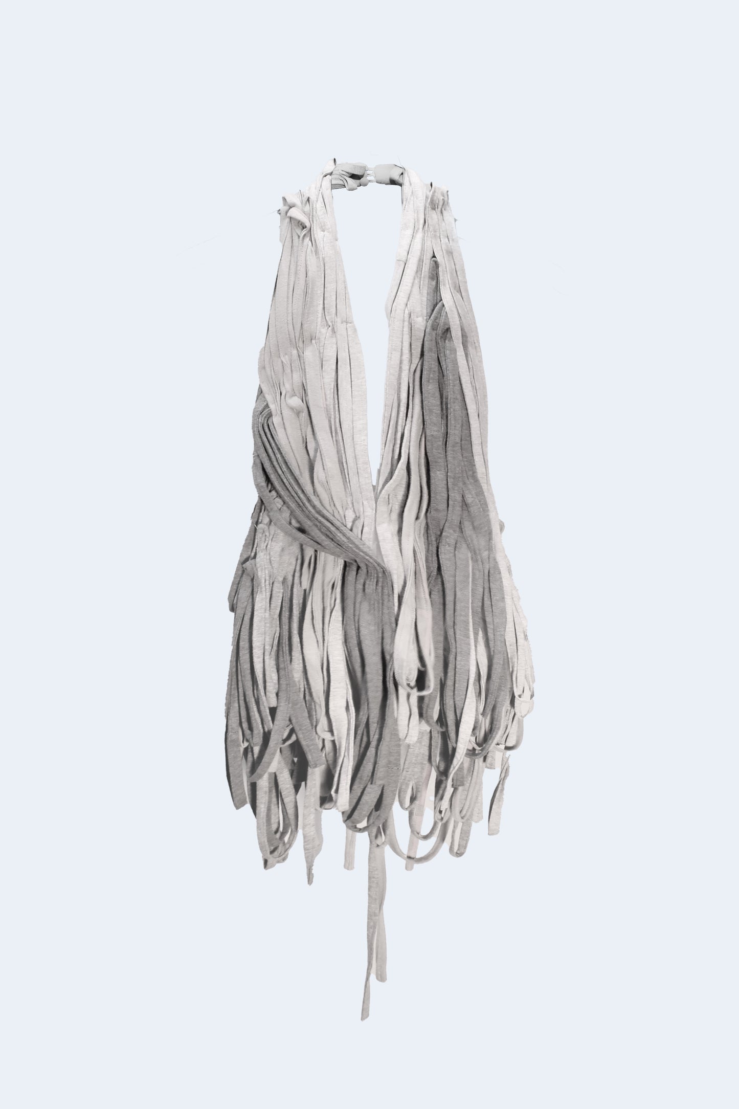 Light Grey Fringes Blouse