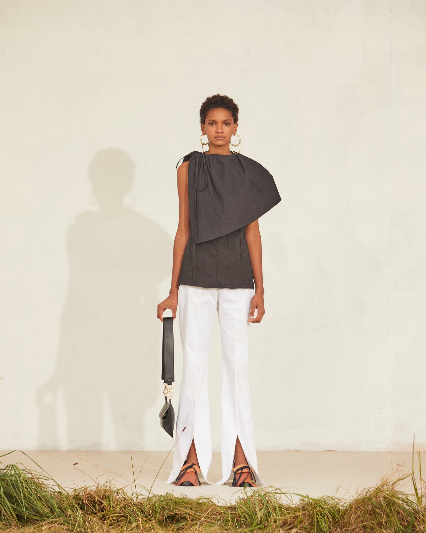 White Asymmetrical Blouse