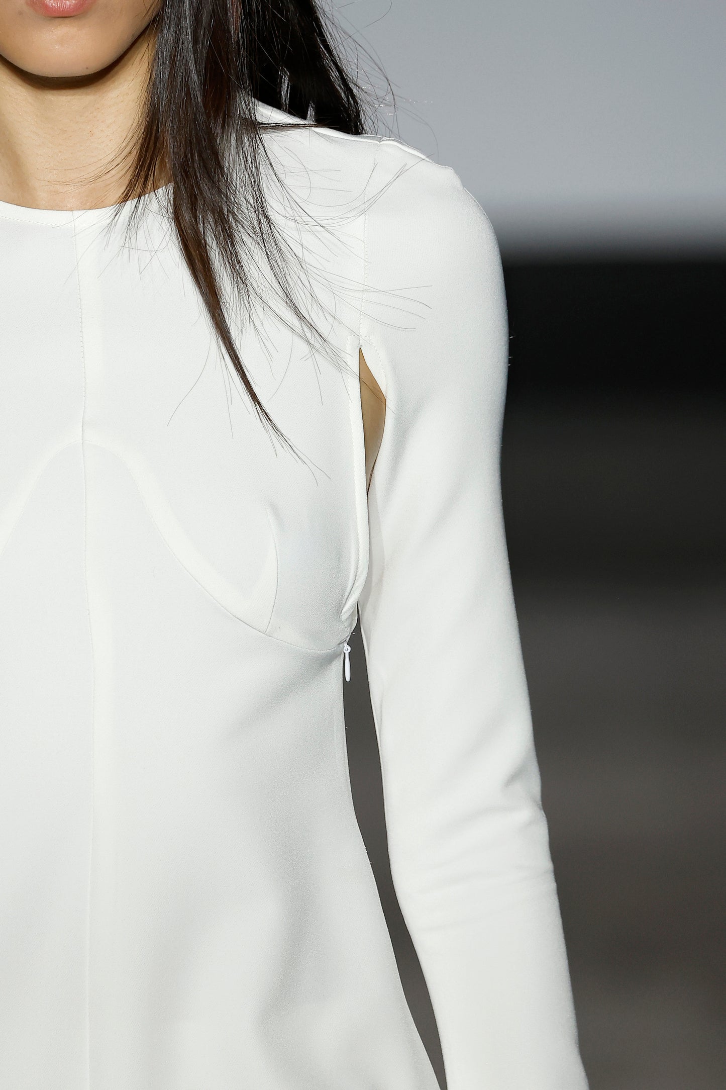 White Mini Dress with Long Sleeves