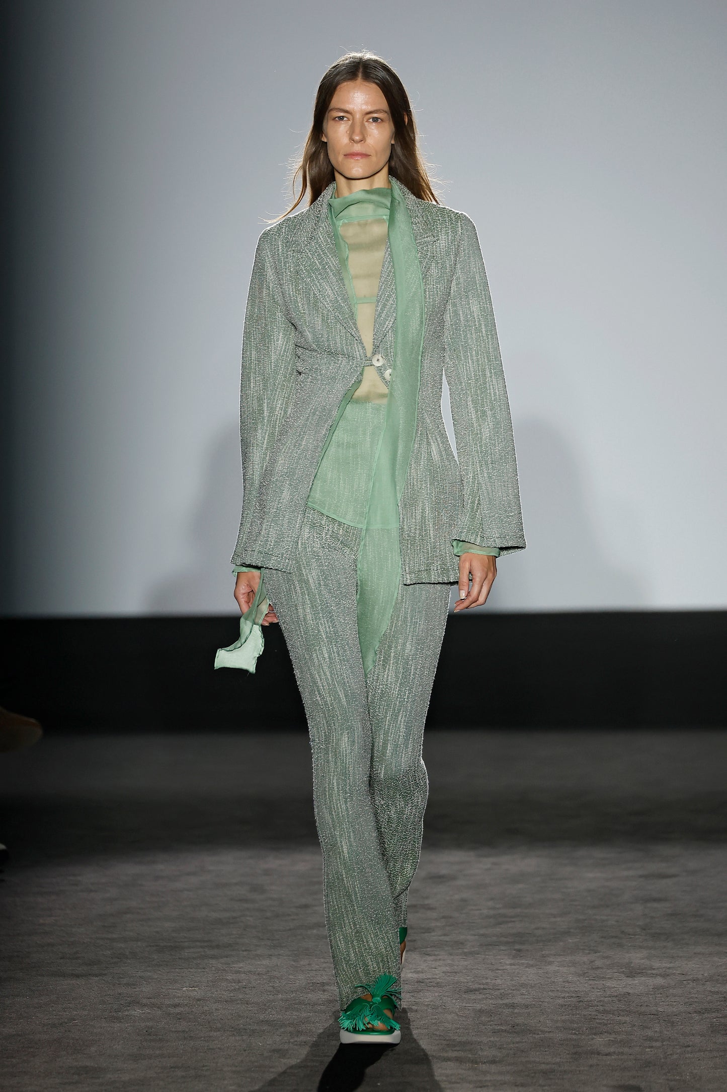 Soft Green Silk Blouse