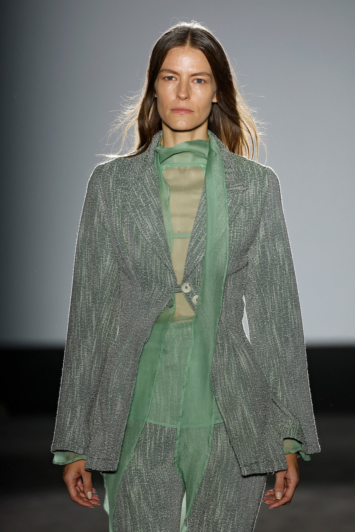Soft Green Silk Blouse