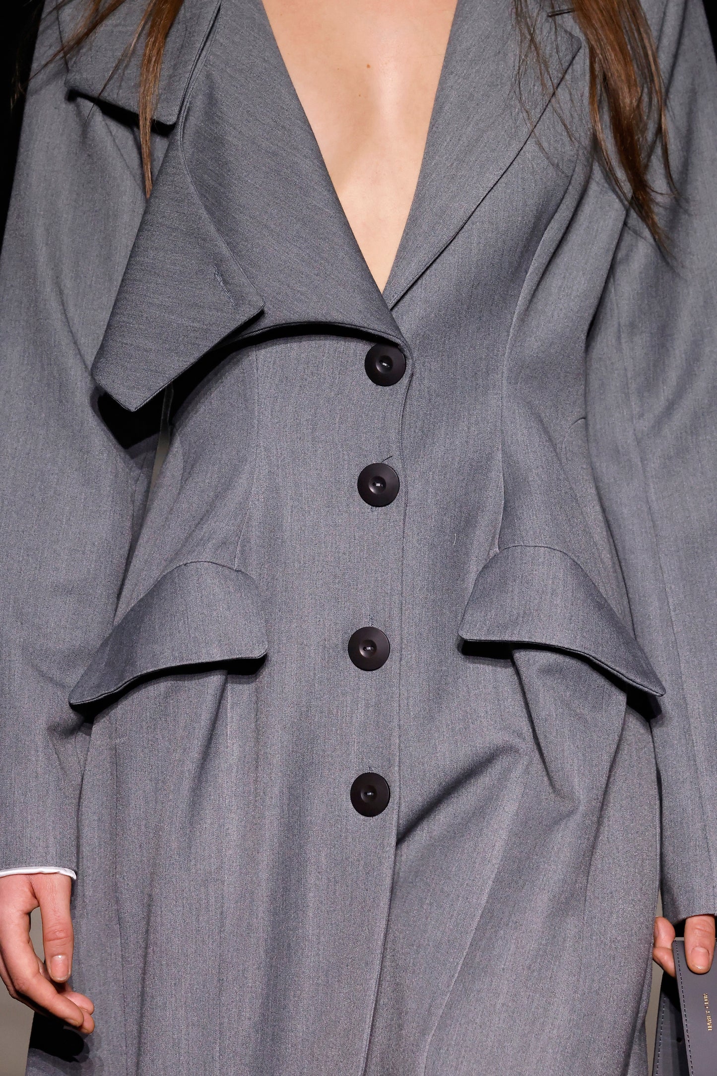 Grey Suit Straight Coat