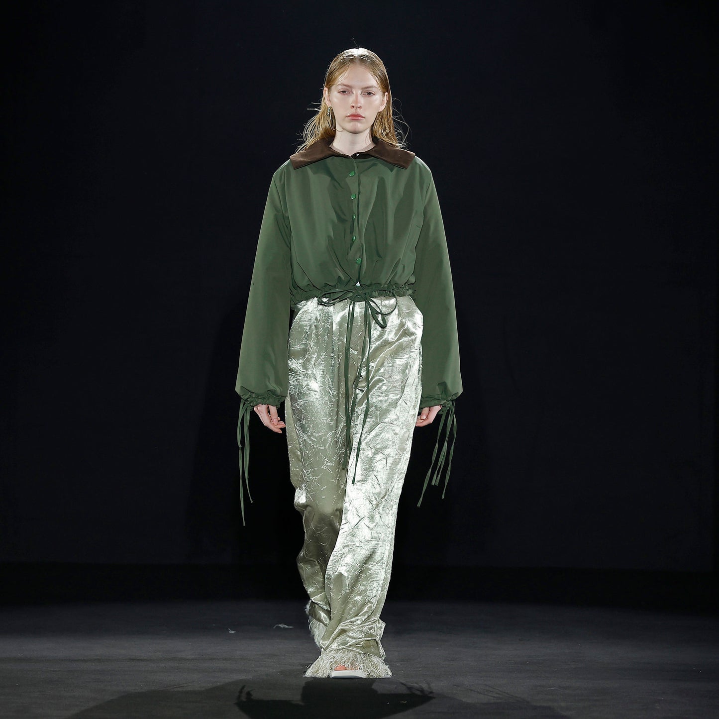 Semisatin Light Olive Pants