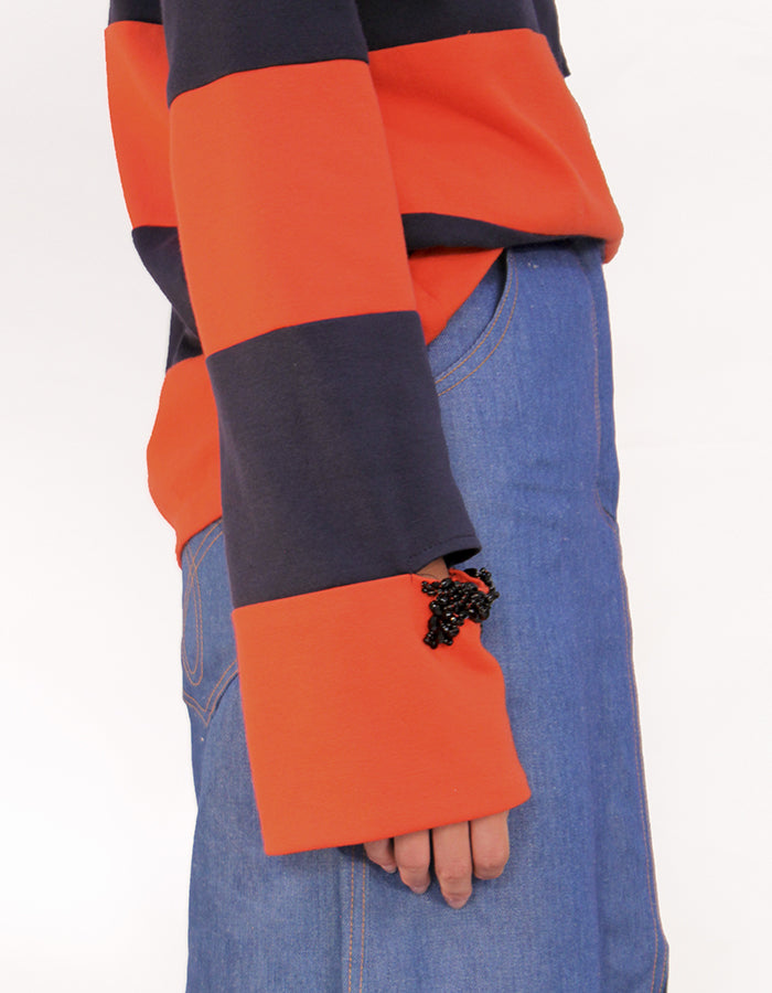 Striped Jumper With Embroidered Details