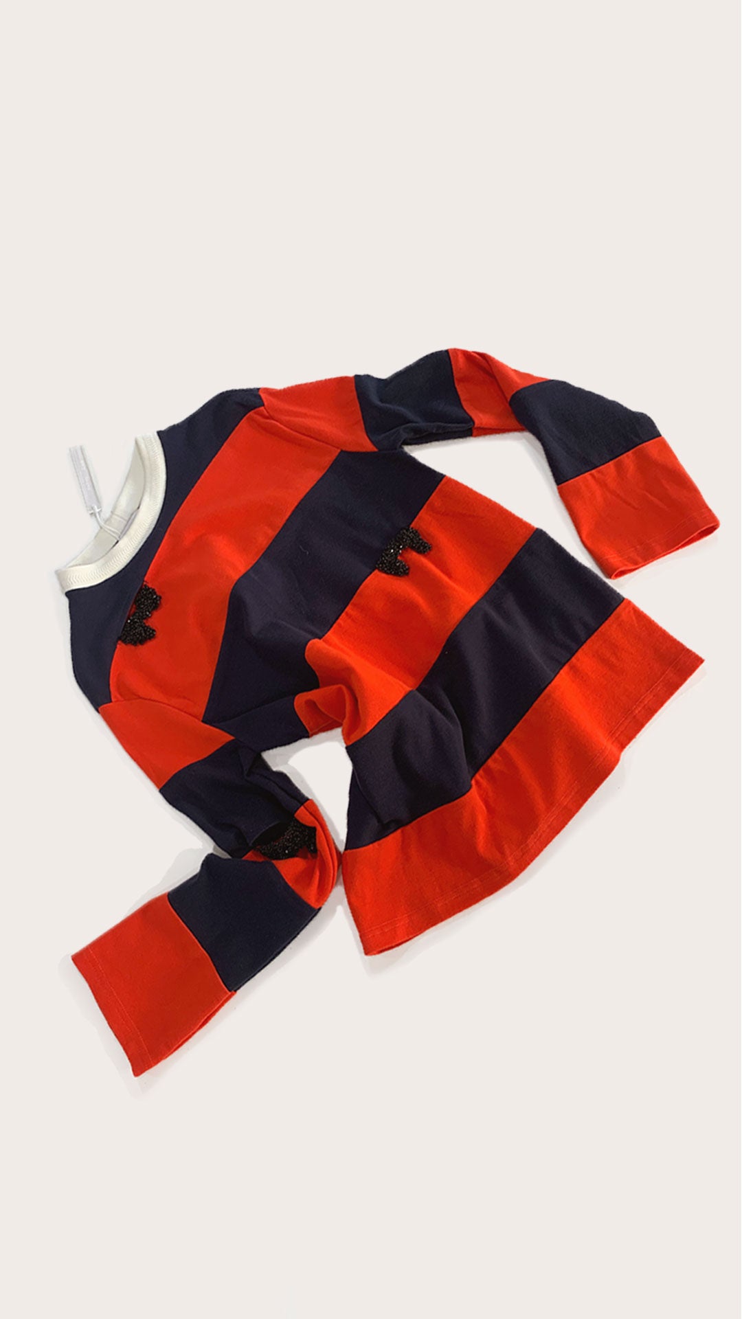 Striped Jumper With Embroidered Details