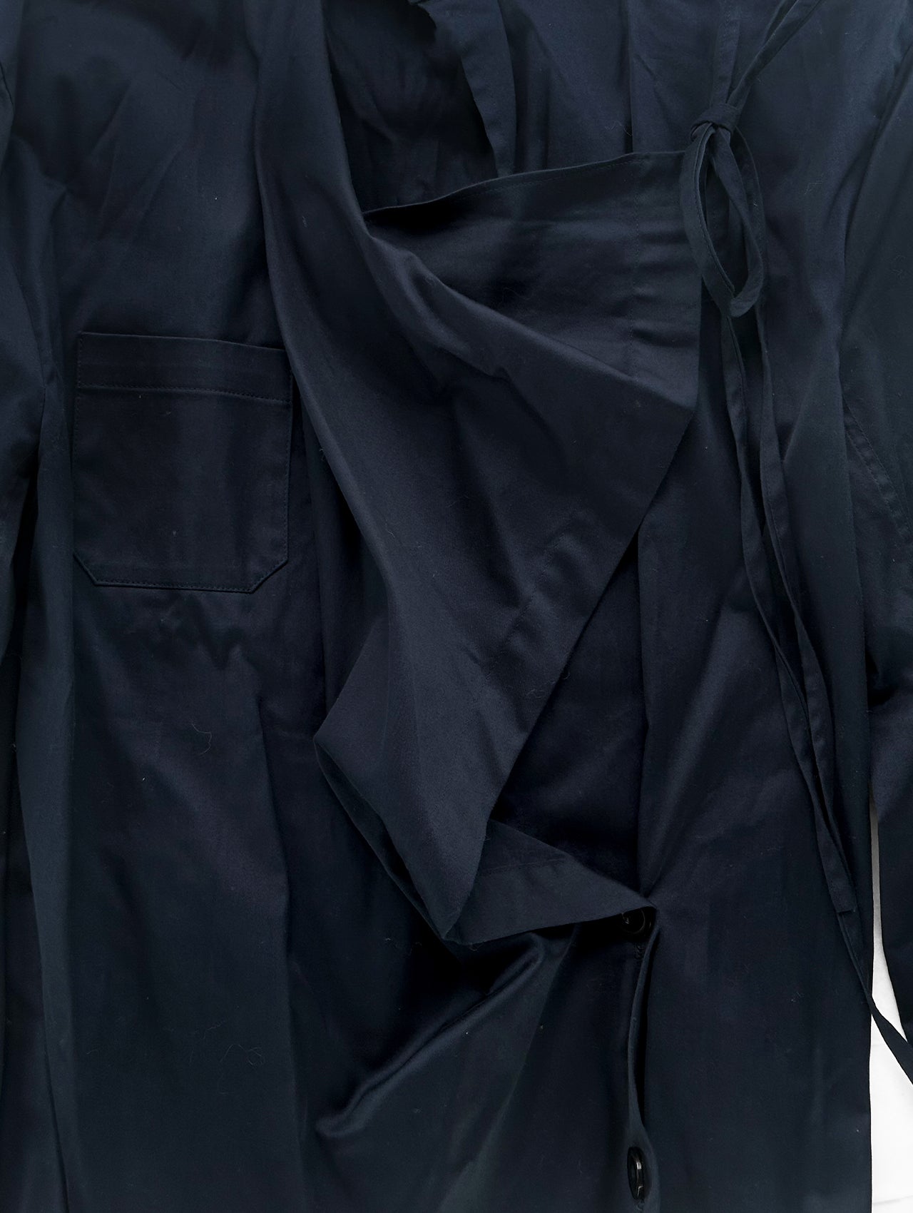 Navy Blue Asymmetrical Blouse