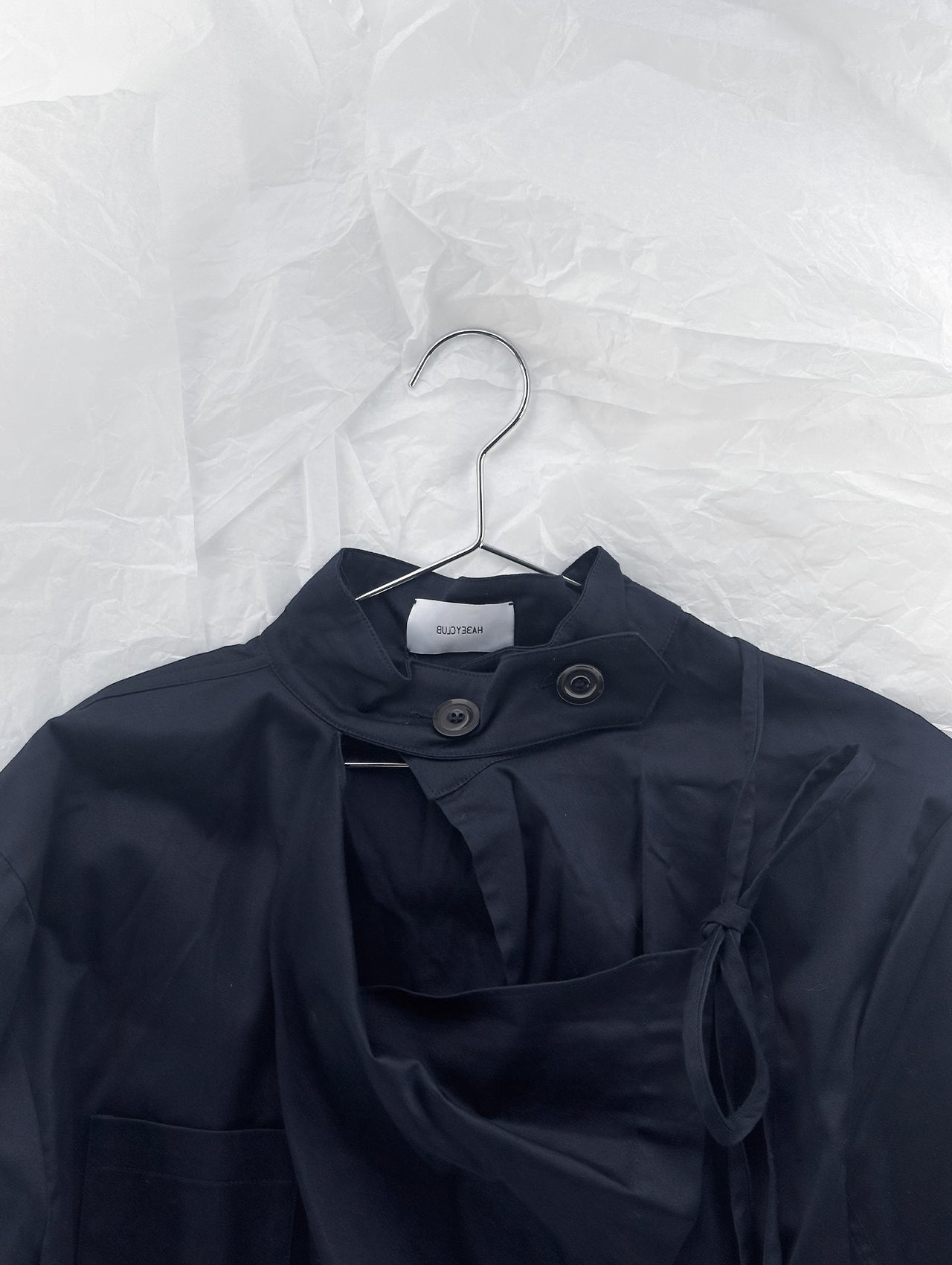 Navy Blue Asymmetrical Blouse