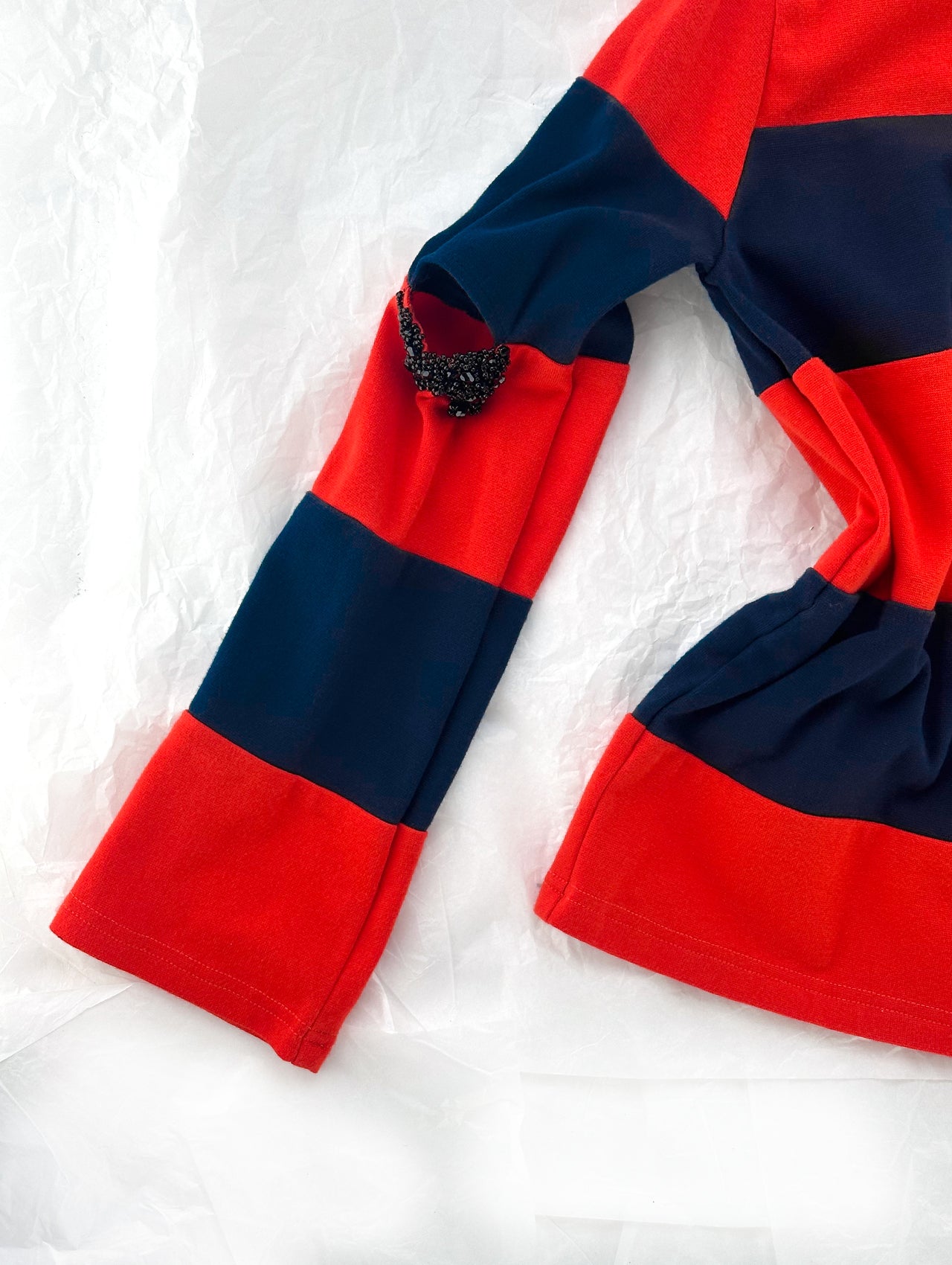 Striped Jumper With Embroidered Details