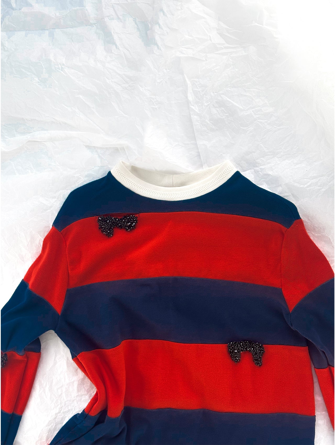 Striped Jumper With Embroidered Details