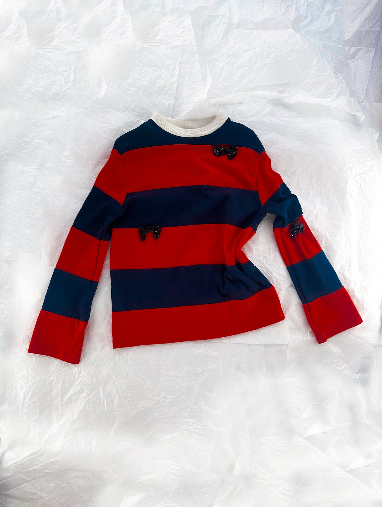 Striped Jumper With Embroidered Details
