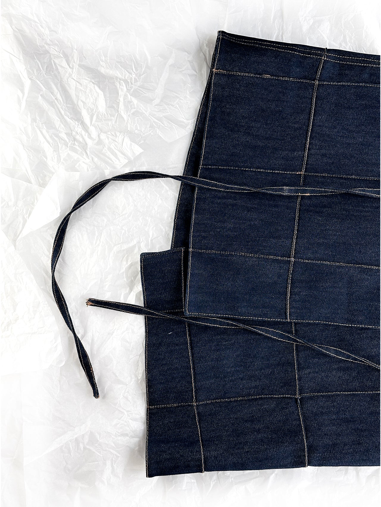 Blue Denim Midi Skirt
