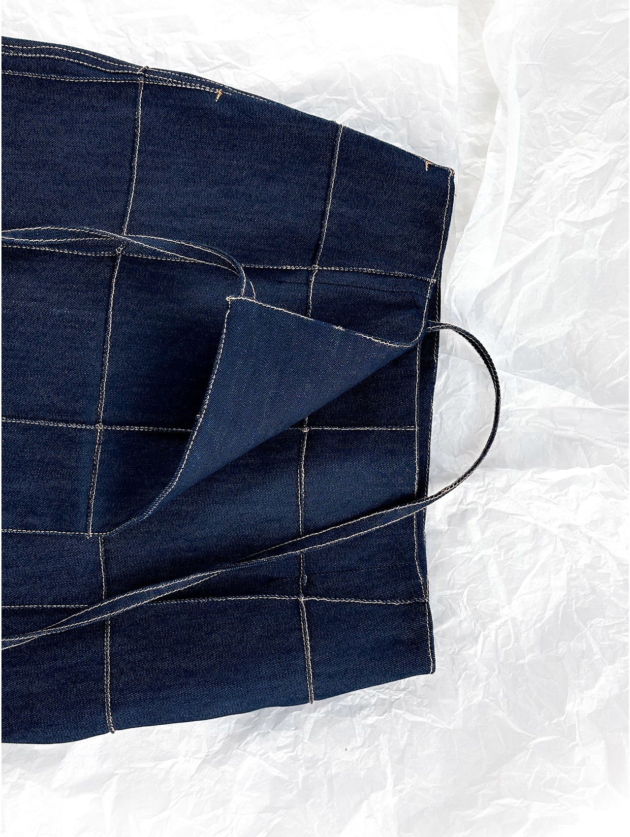 Blue Denim Midi Skirt