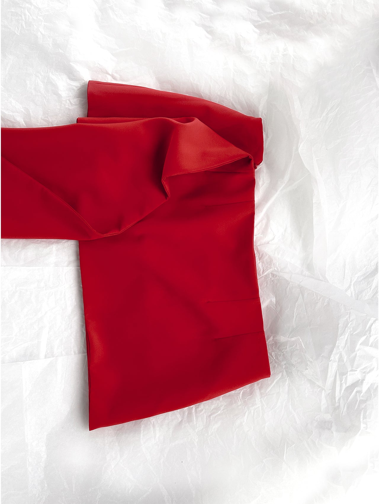 Red Asymmetrical Miniskirt