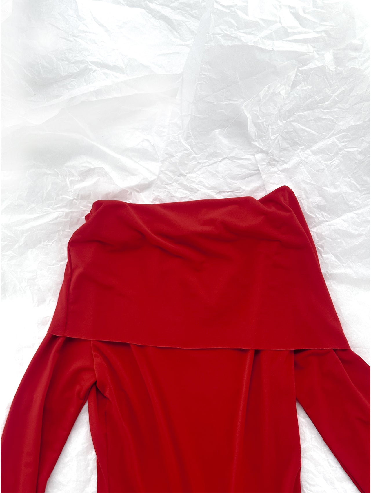 Red Ruched Mini Dress