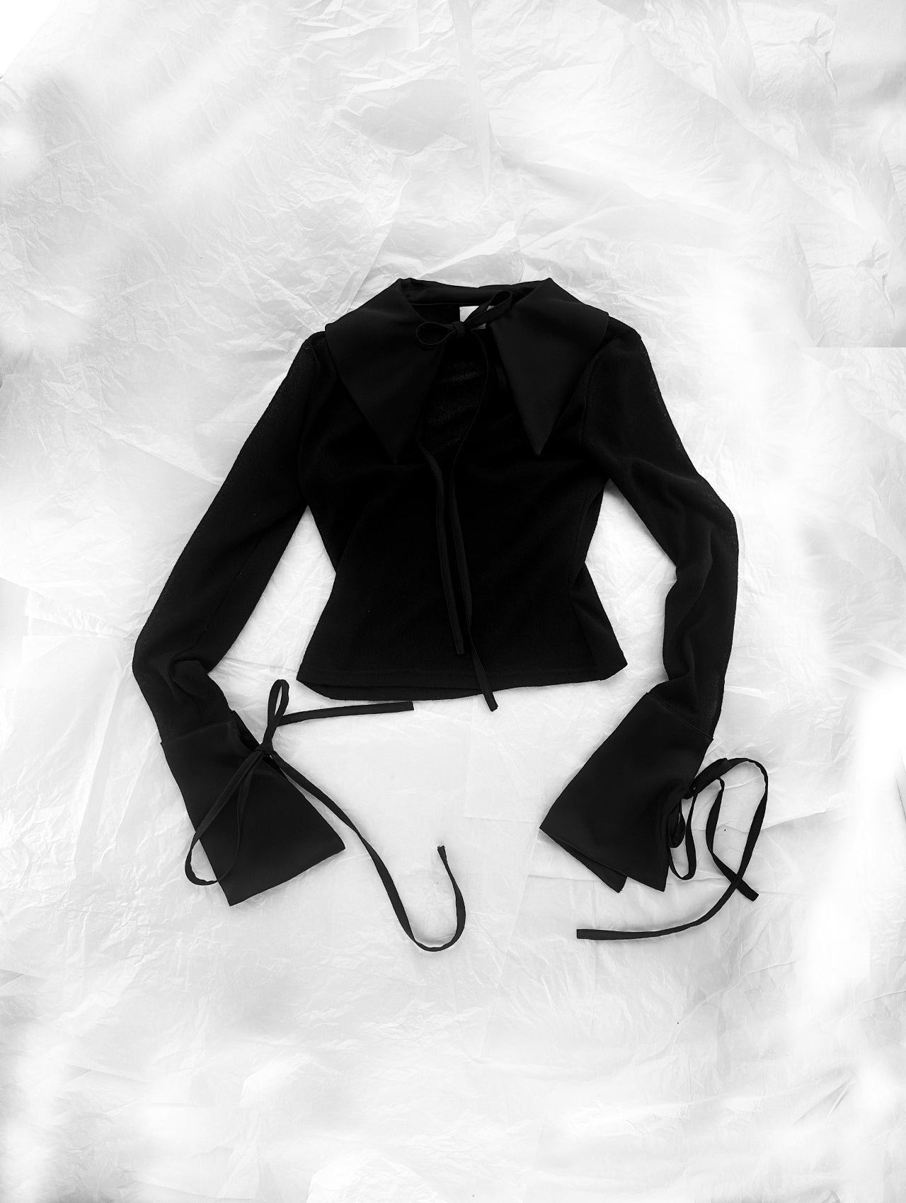 Black Knit Blouse