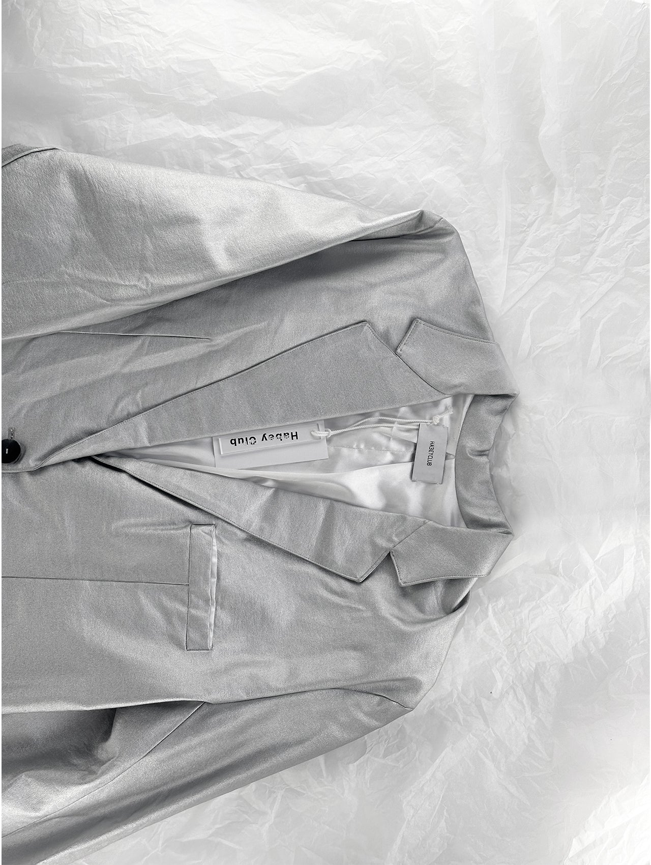 Silver Oversized Blazer
