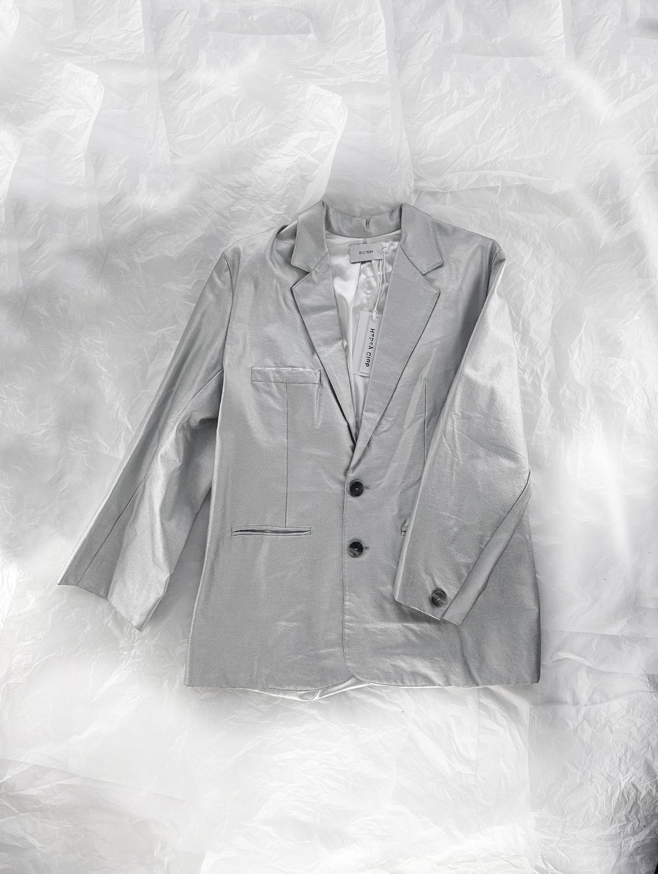 Silver Oversized Blazer