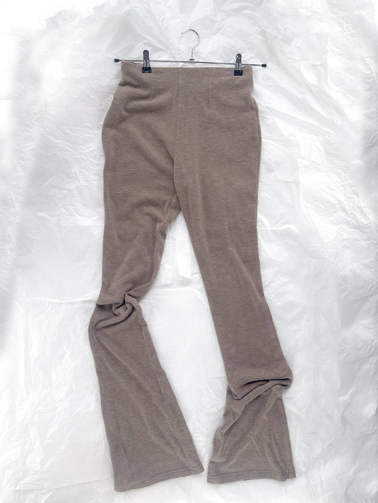 Beige Light Knit Long Pants