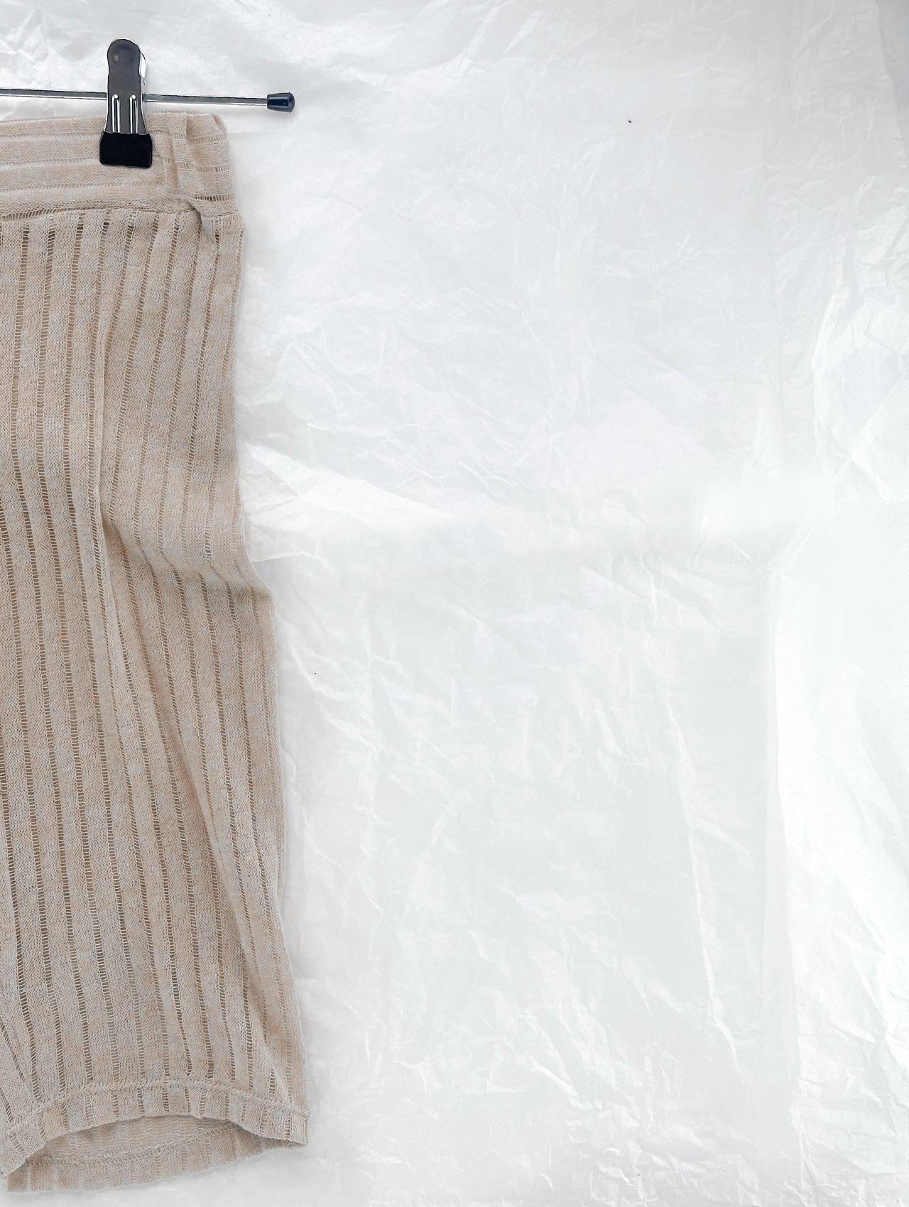 Beige Light Knit Pants