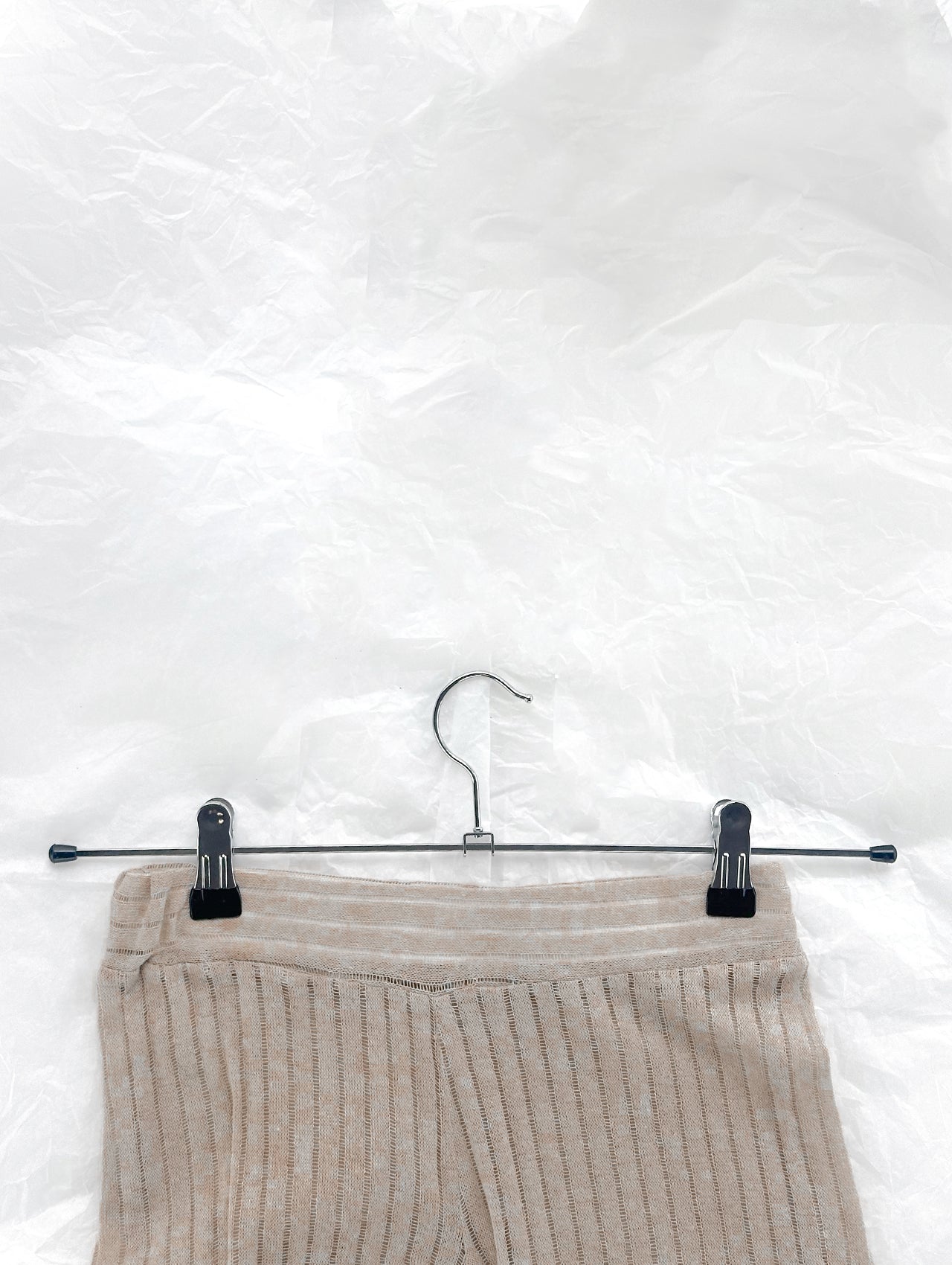 Beige Light Knit Pants