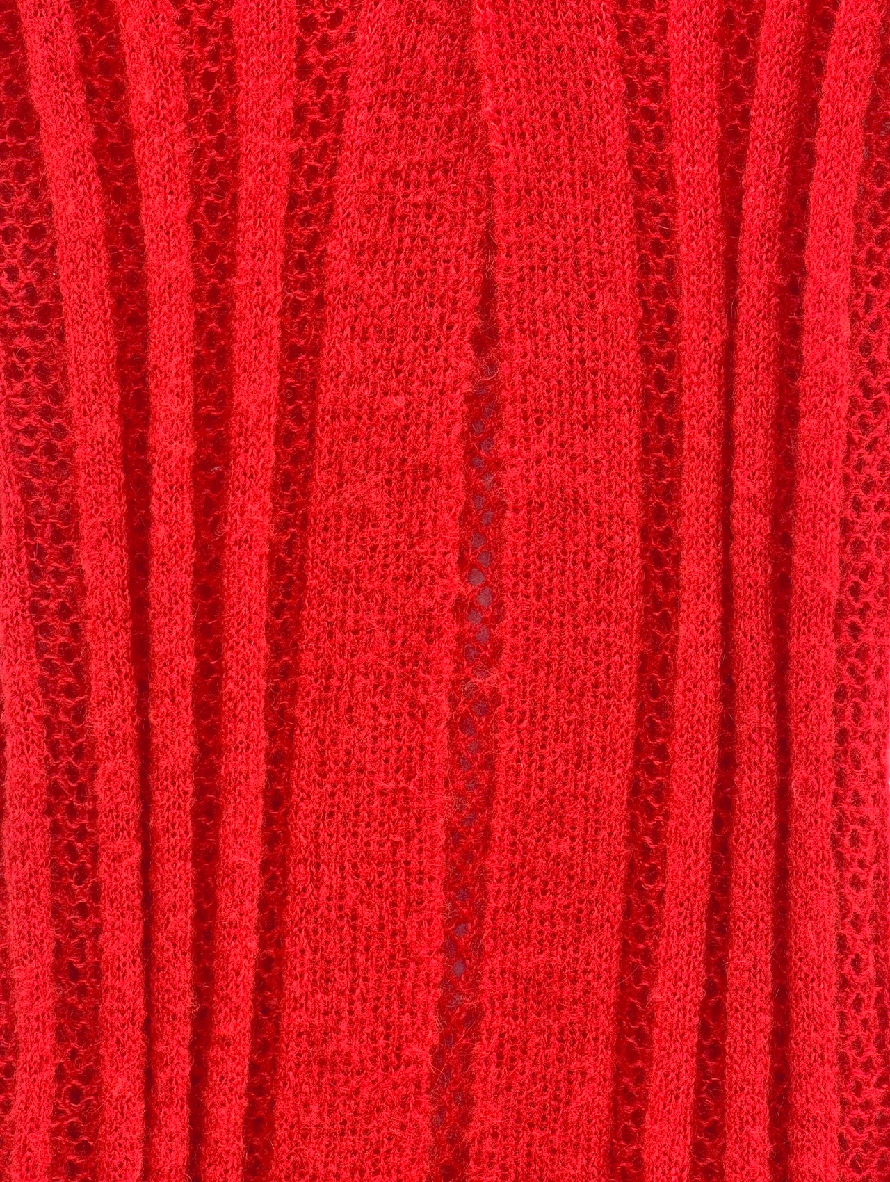 Red Knit Mohair Jumper