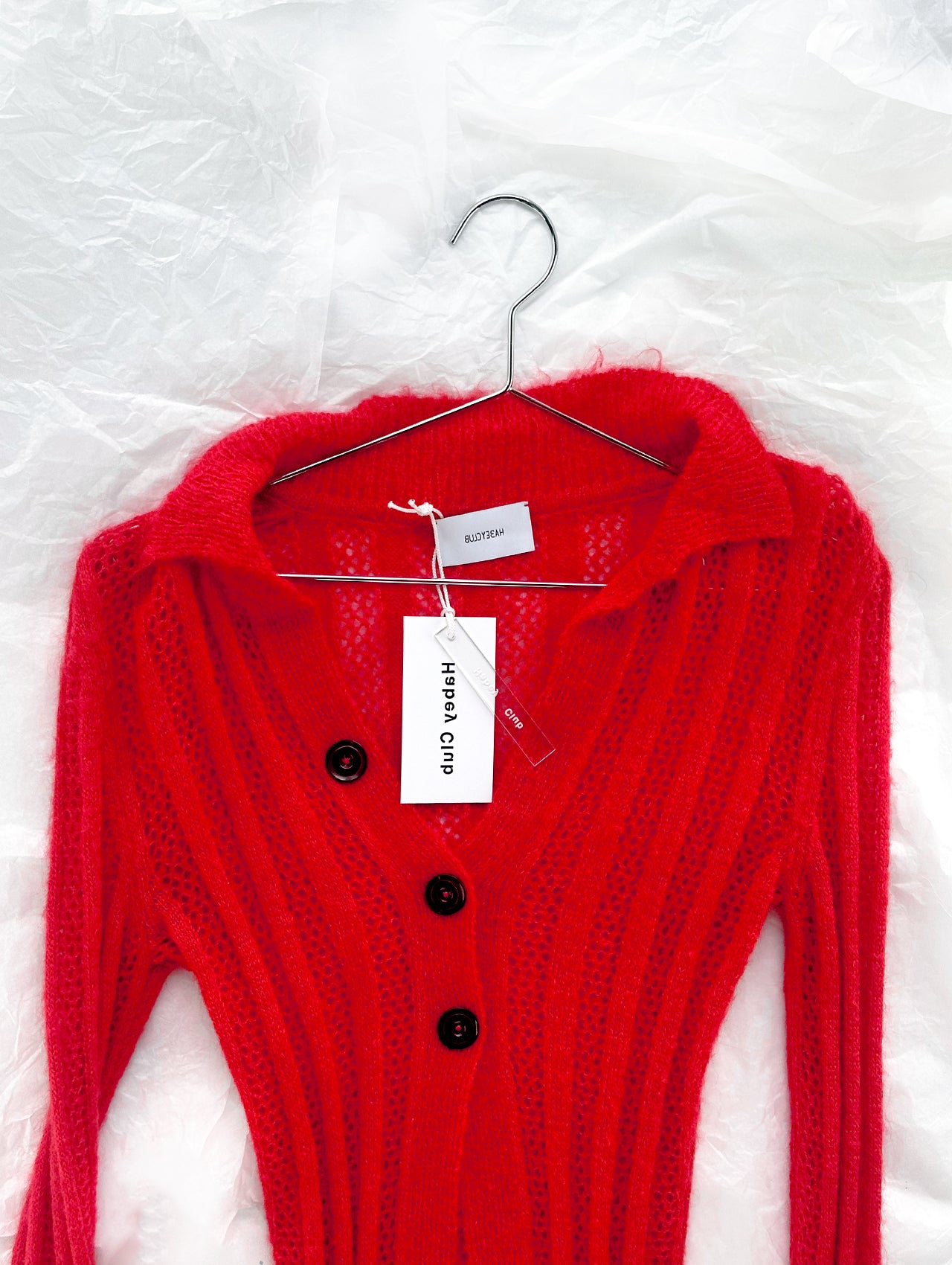 Red Knit Mohair Jumper