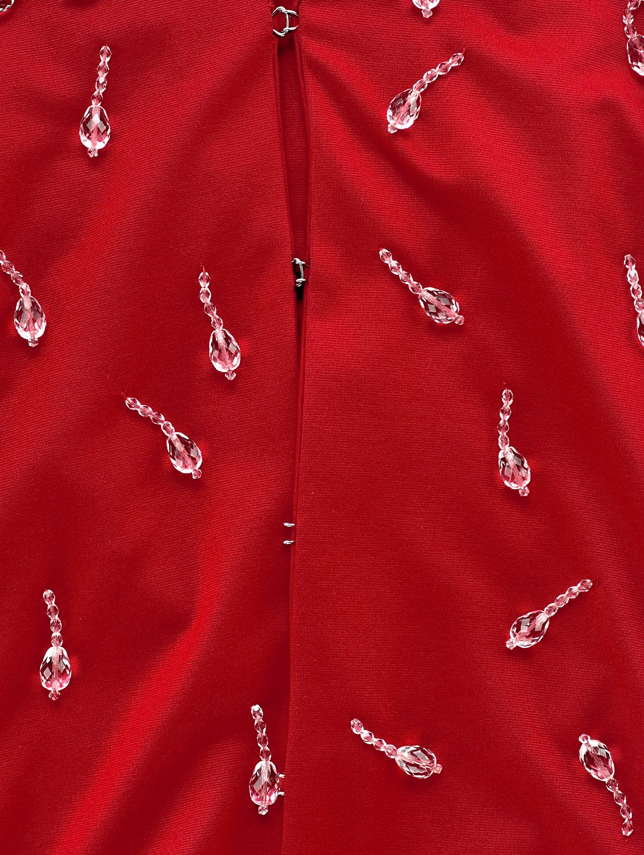 Red Knit Embroidered Jacket