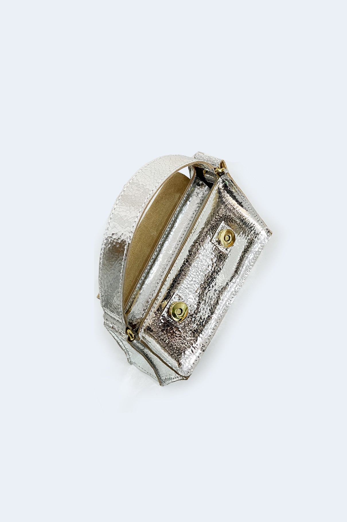 Crash Silver Leather Mini Bag