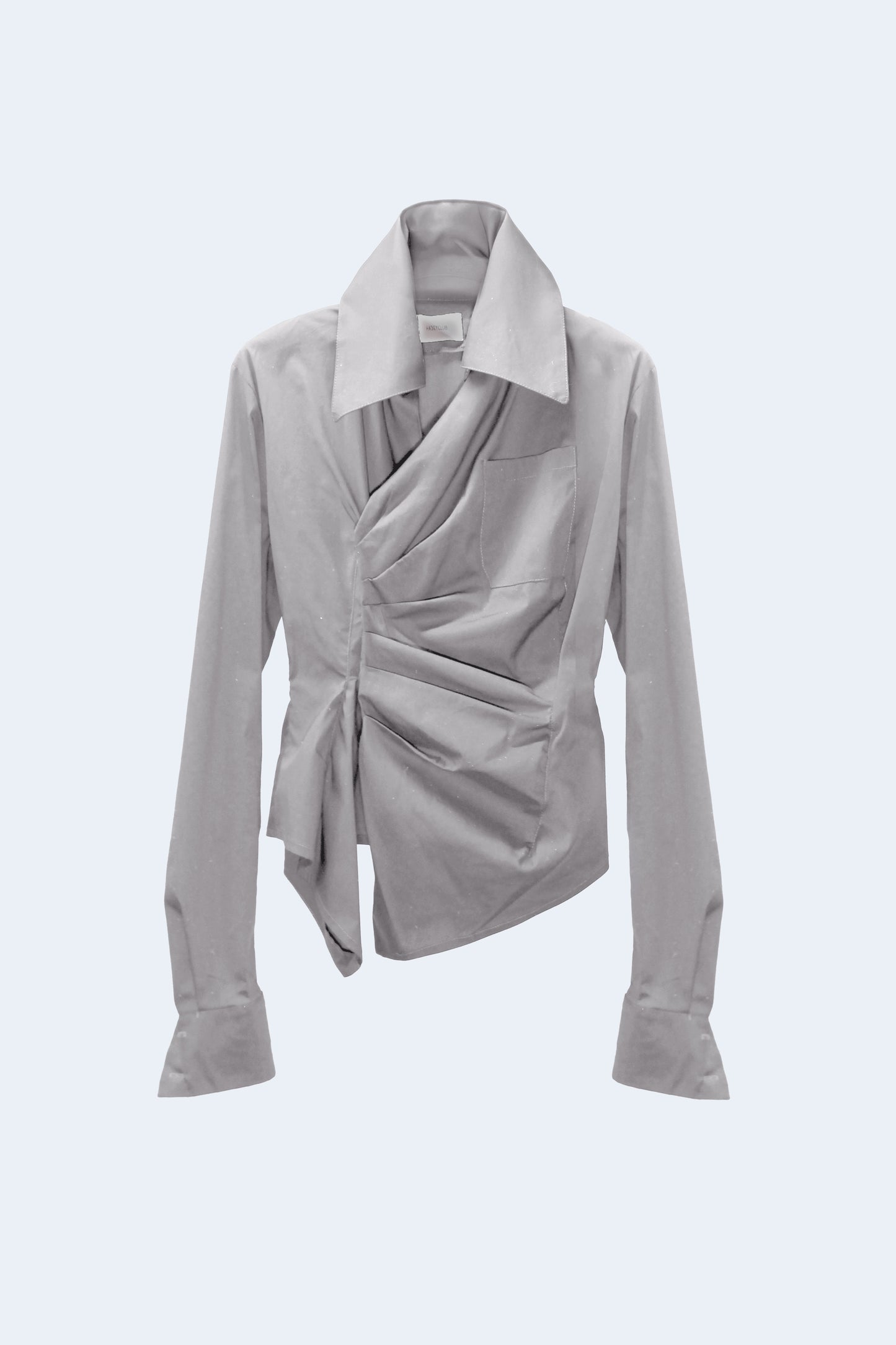 Light Grey Asymmetrical Blouse
