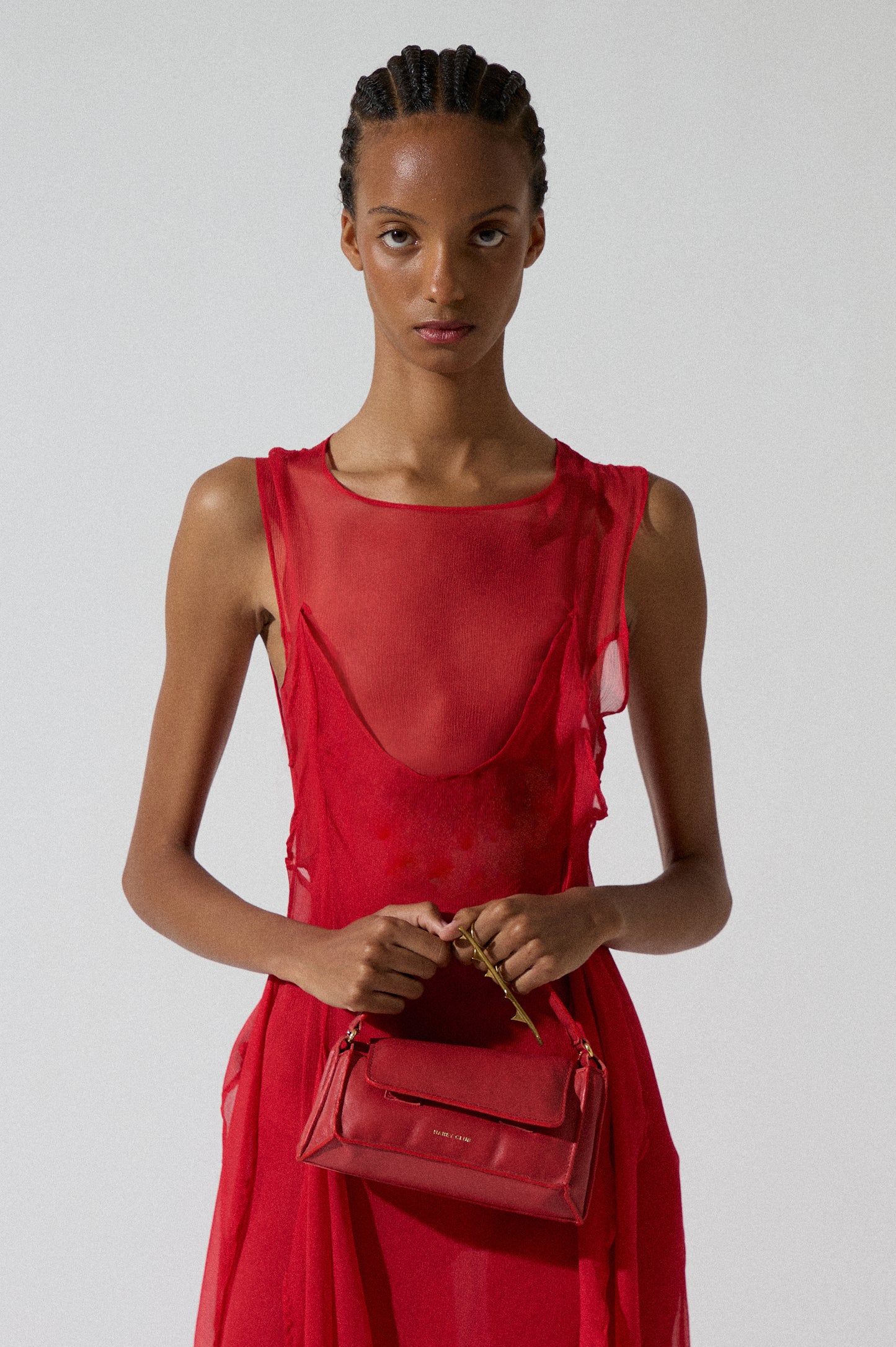Red Silk Long Dress