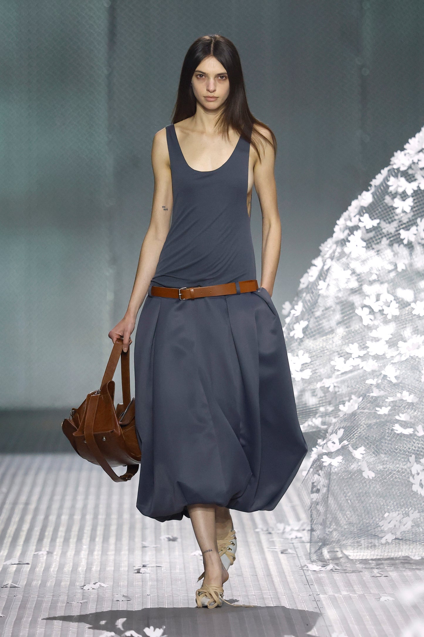 Dark Grey Long Volume dress