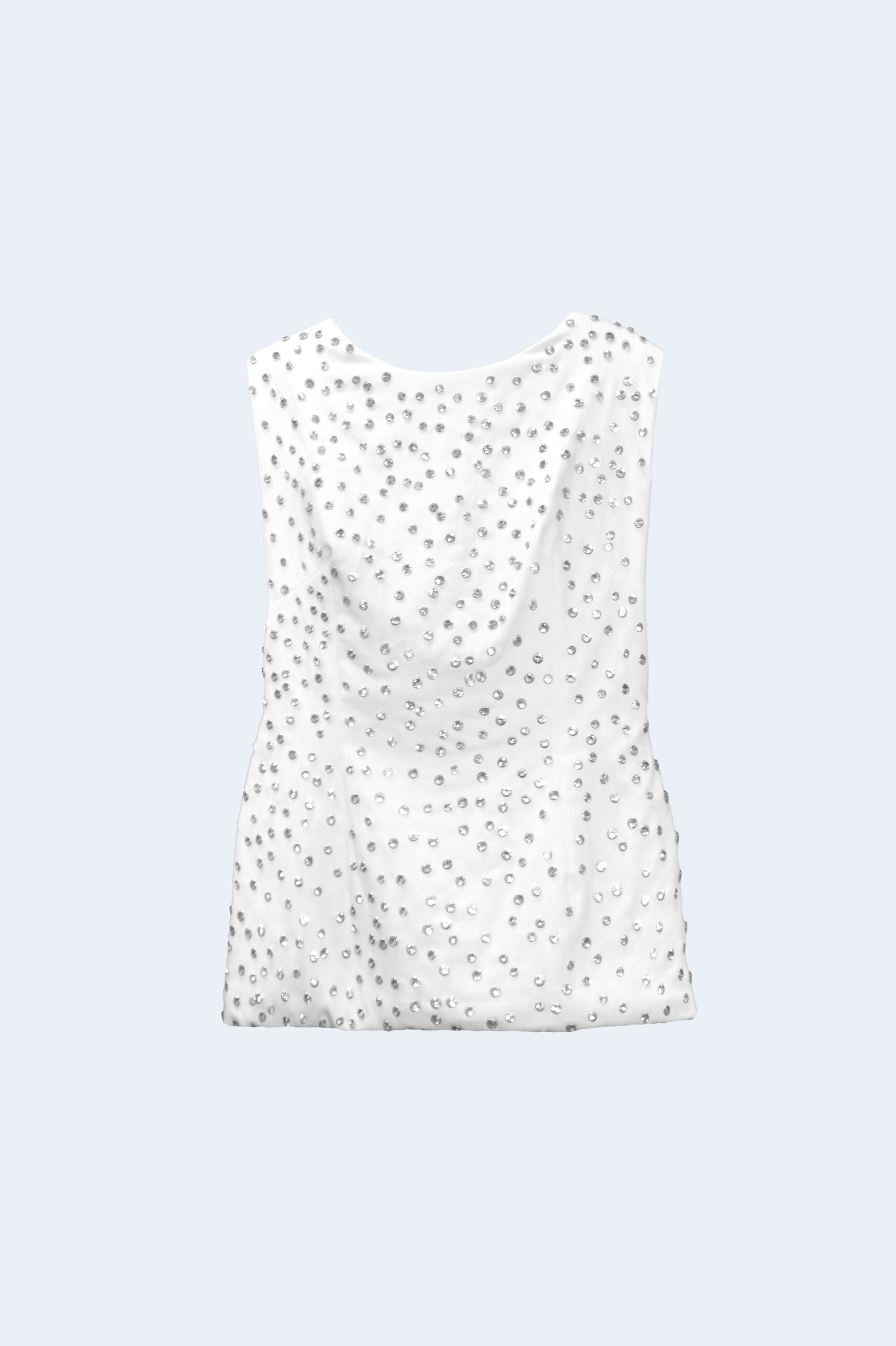 White bling denim blouse