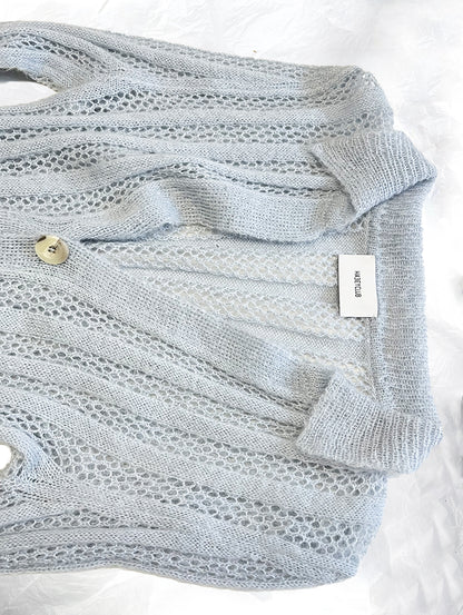 Soft Blue Knit Mohair Jumper