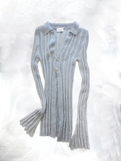Soft Blue Knit Mohair Jumper