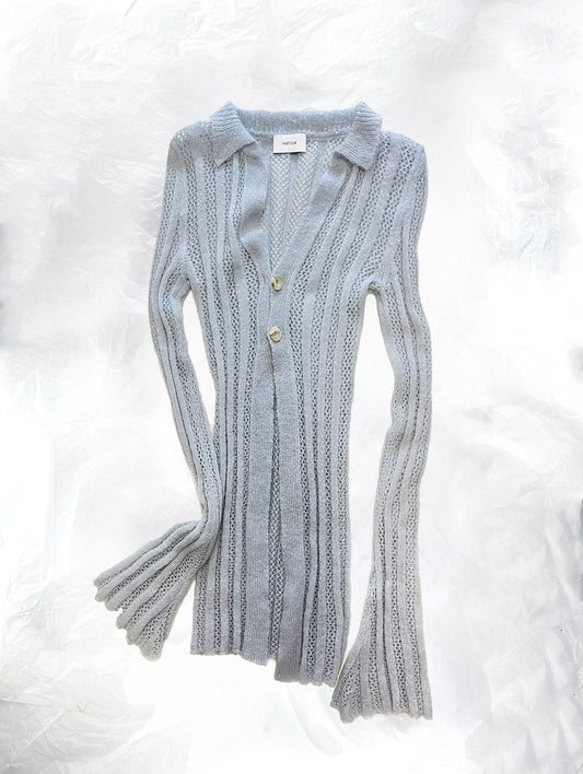 Soft Blue Knit Mohair Jumper