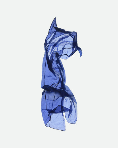 Blue Silk And Cotton Asymmetrical Dress