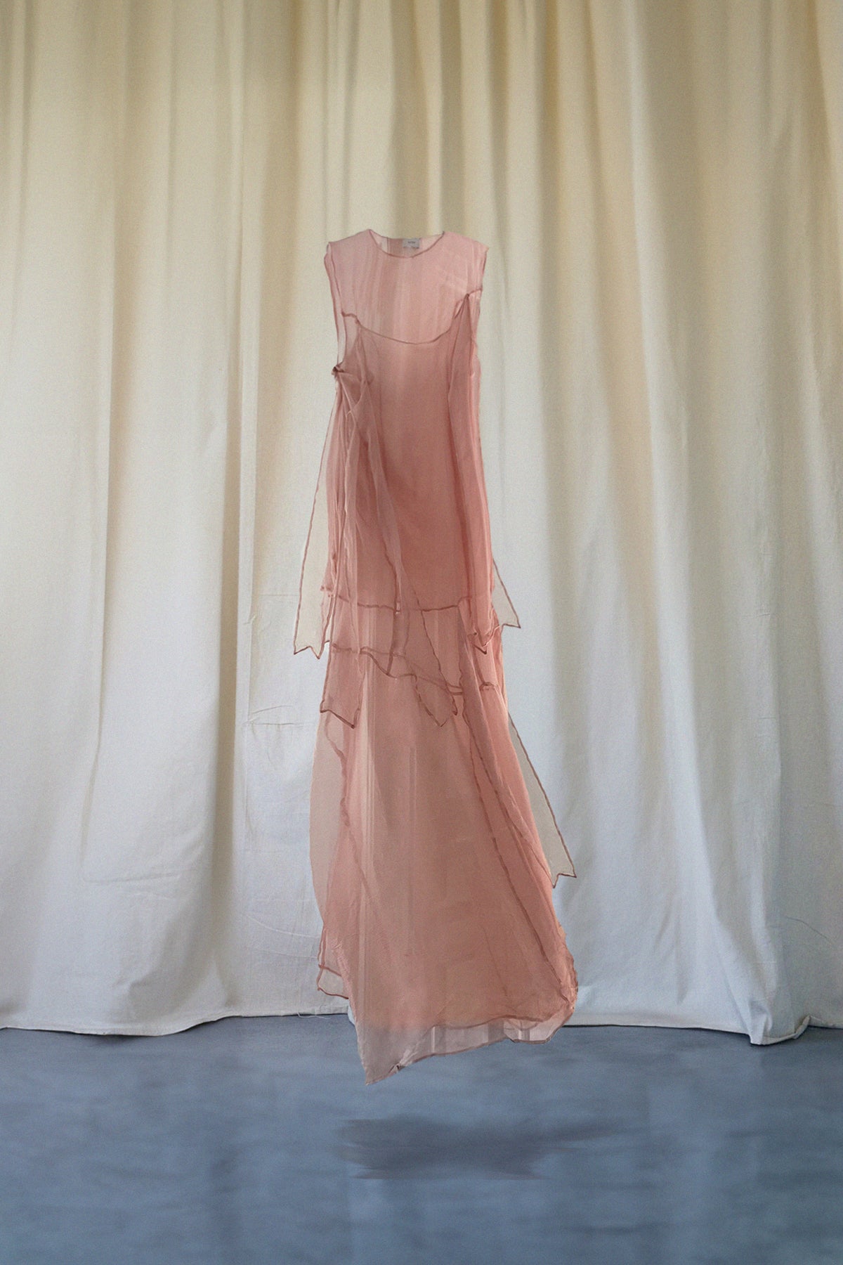 Light pink Silk Long Dress