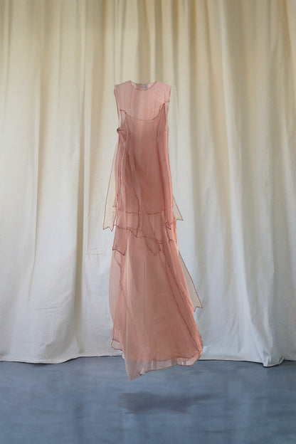 Light pink Silk Long Dress