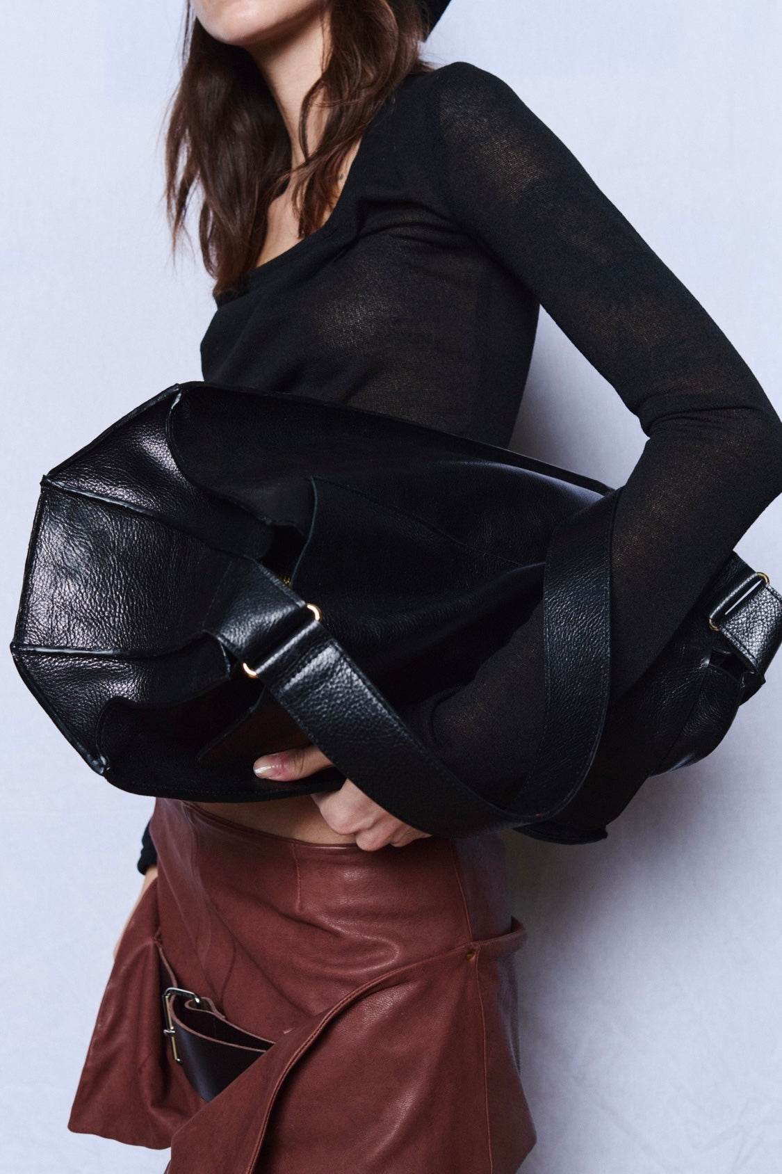 Black Maxi Crash Bag