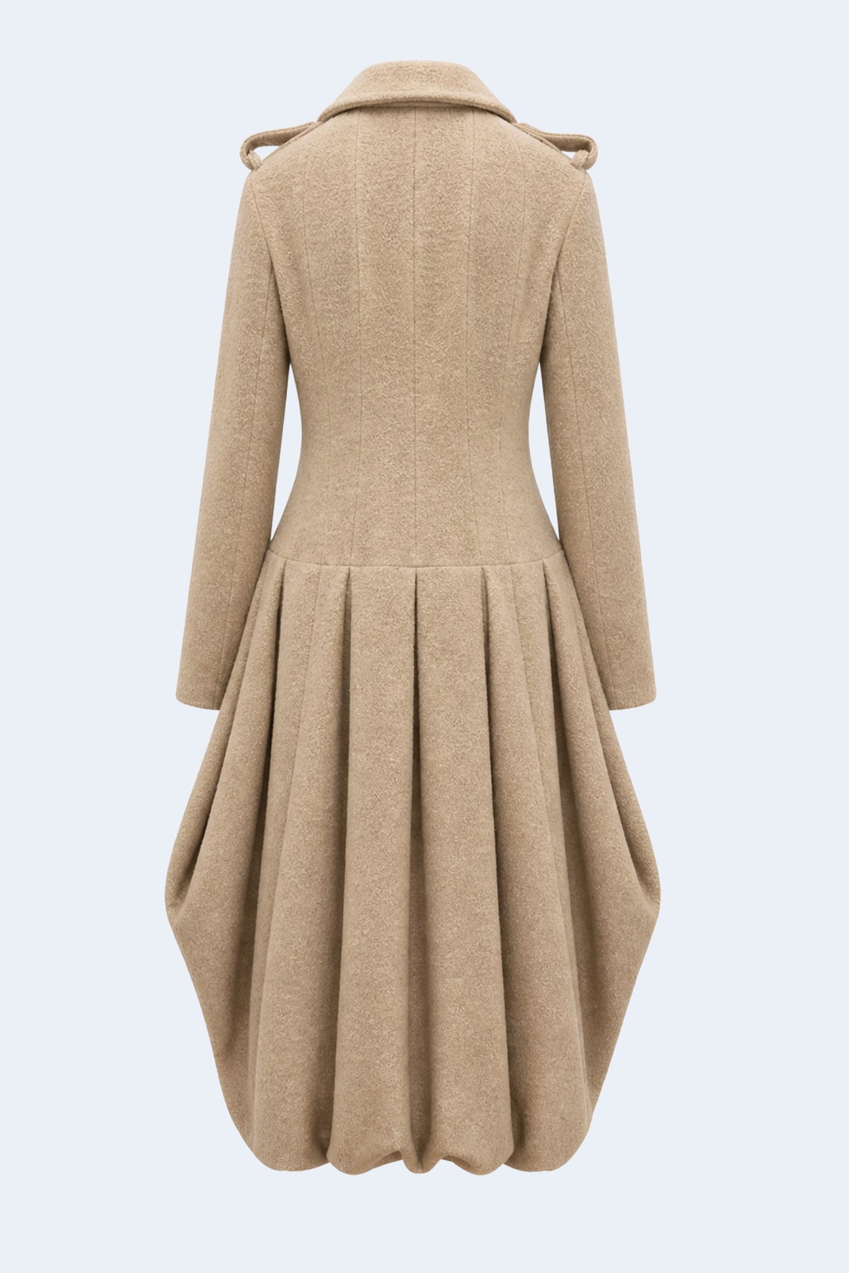 Beige Long Volume Coat