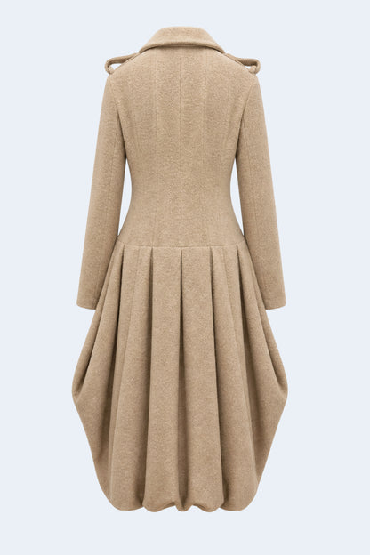 Beige Long Volume Coat