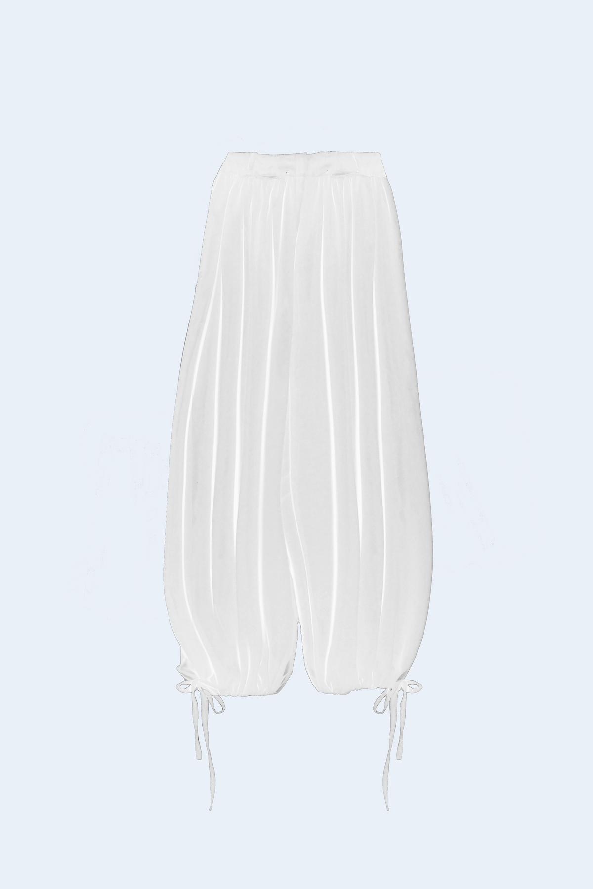 White Gauze Baggy Pants