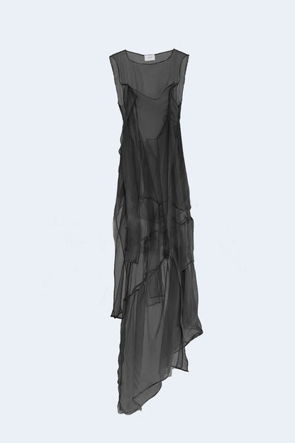 Black Silk Long Dress
